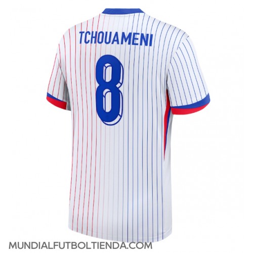 Camiseta Francia Aurelien Tchouameni #8 Segunda Equipación Replica Eurocopa 2024 mangas cortas